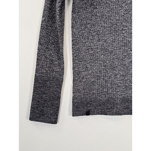 Lululemon Womens Sweater Gray Rest Less Ribbed Knit Thumbhole Pullover Size 6 - Picture 9 of 10